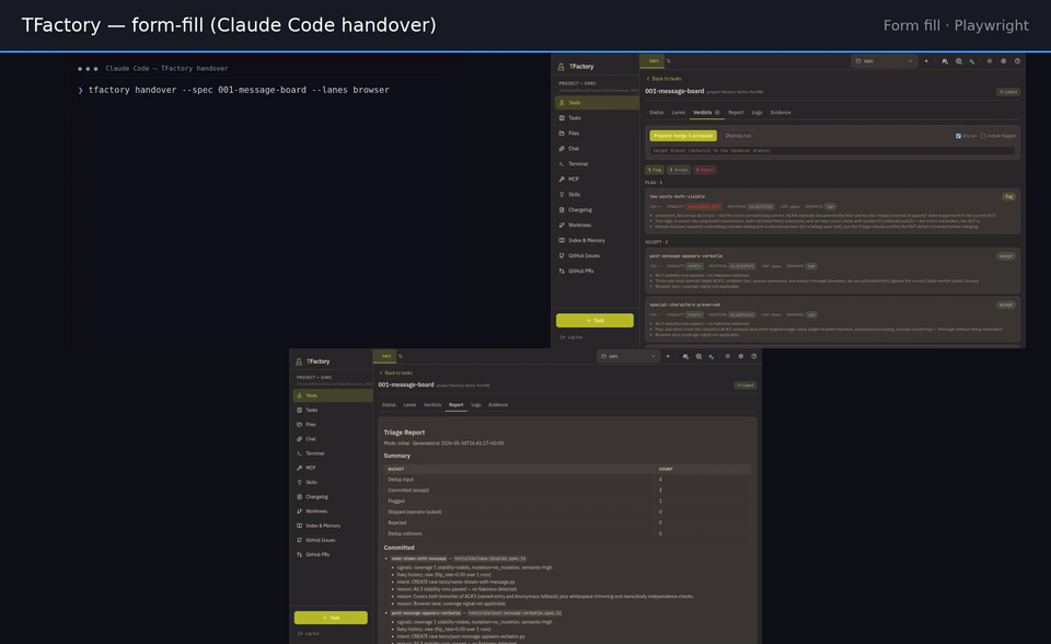 Form-fill browser-lane demo
