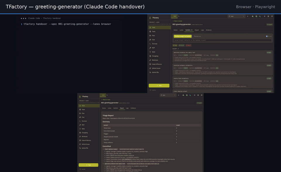 Greeting generator browser-lane demo