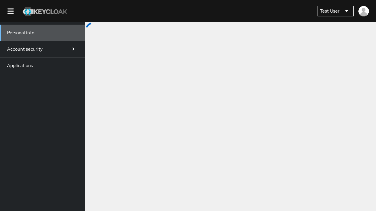 The authenticated account console after the TOTP login